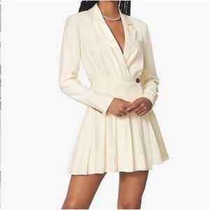 DANIELLE BERNSTEIN Cream Long Sleeve Dress